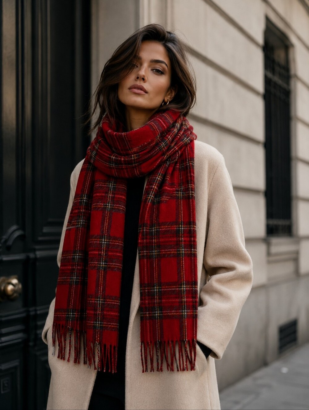 Red and Green Plaid Scarf